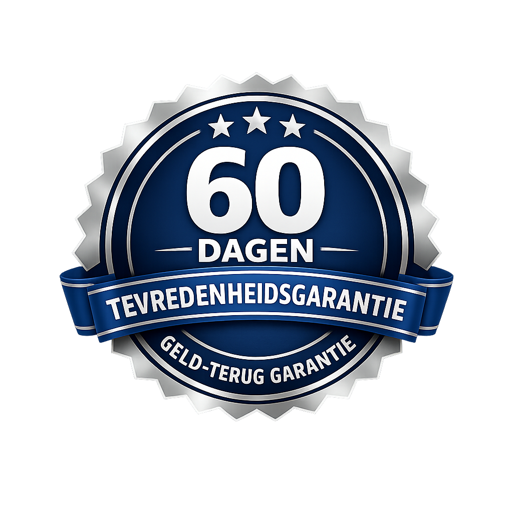 60 dagen geld-terug-garantie badge SX66 zonder risico